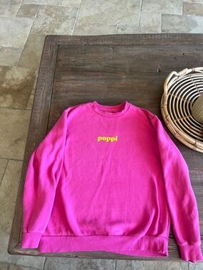 poppi Hot Pink Logo Pullover